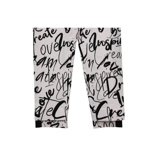 NWT Joseph Ribkoff Pants Size 12 Graffiti Print Wide Leg Artsy Career Chic Work - Picture 4 of 14